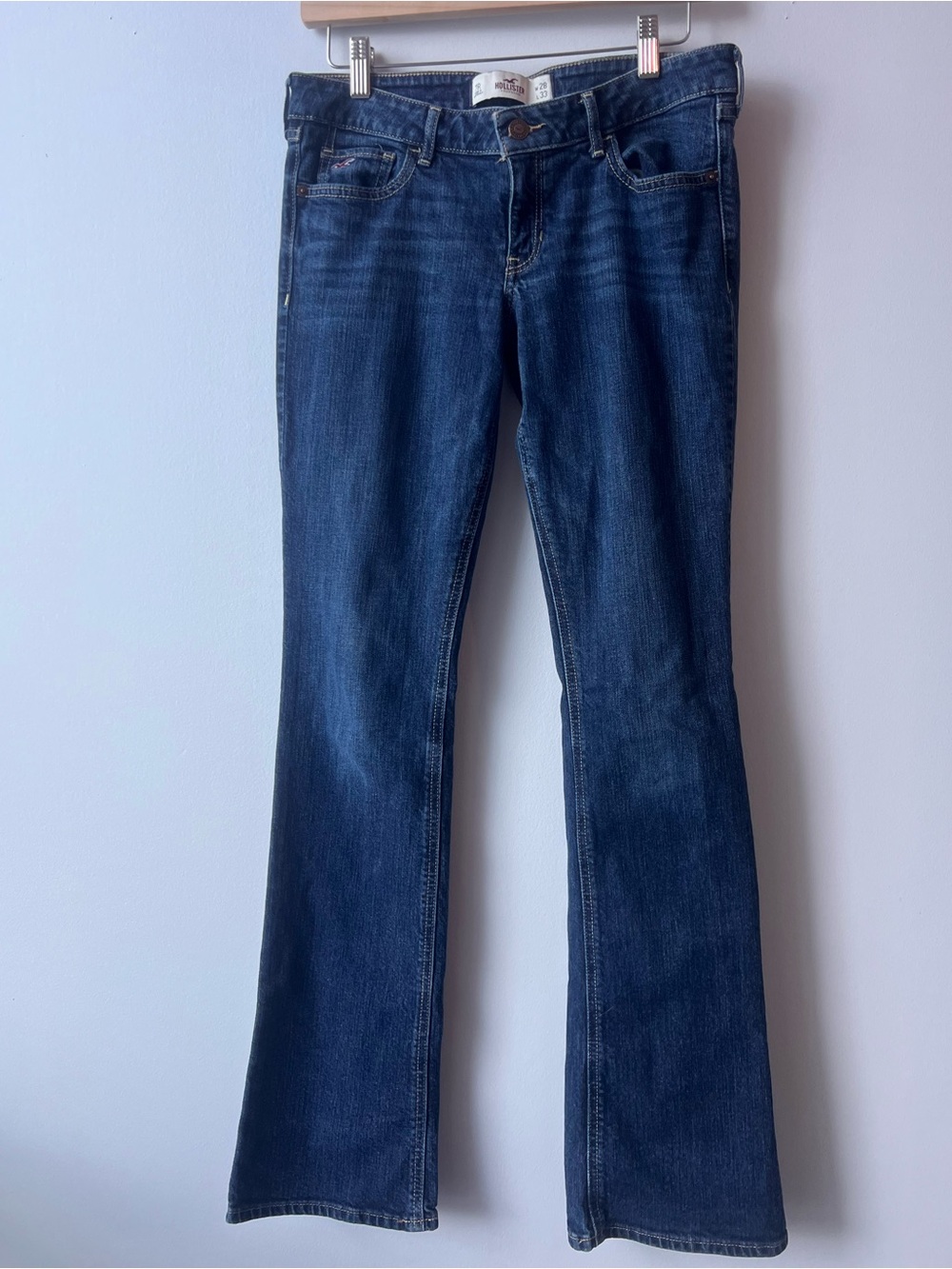Vintage Y2K Hollister Low Rise Women's Dark Blue Bootcut Jeans